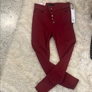 Joe’s 27 Red High-Waisted Skinny Jeans